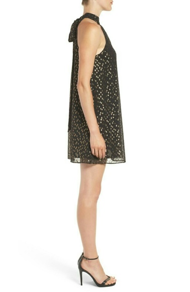 🏷️ NWT Chelsea28 Metallic Halter Dress Mini - Picture 3 of 5